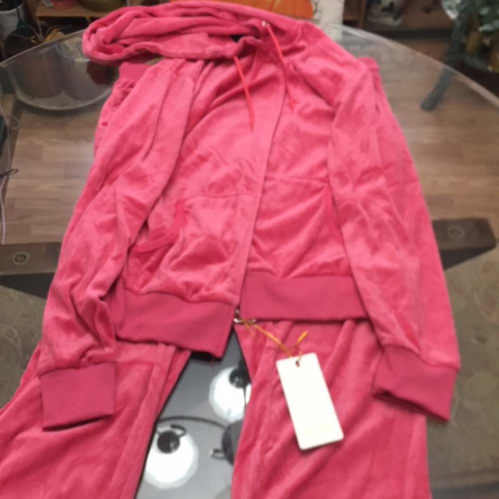 Pink Velour Tracksuit